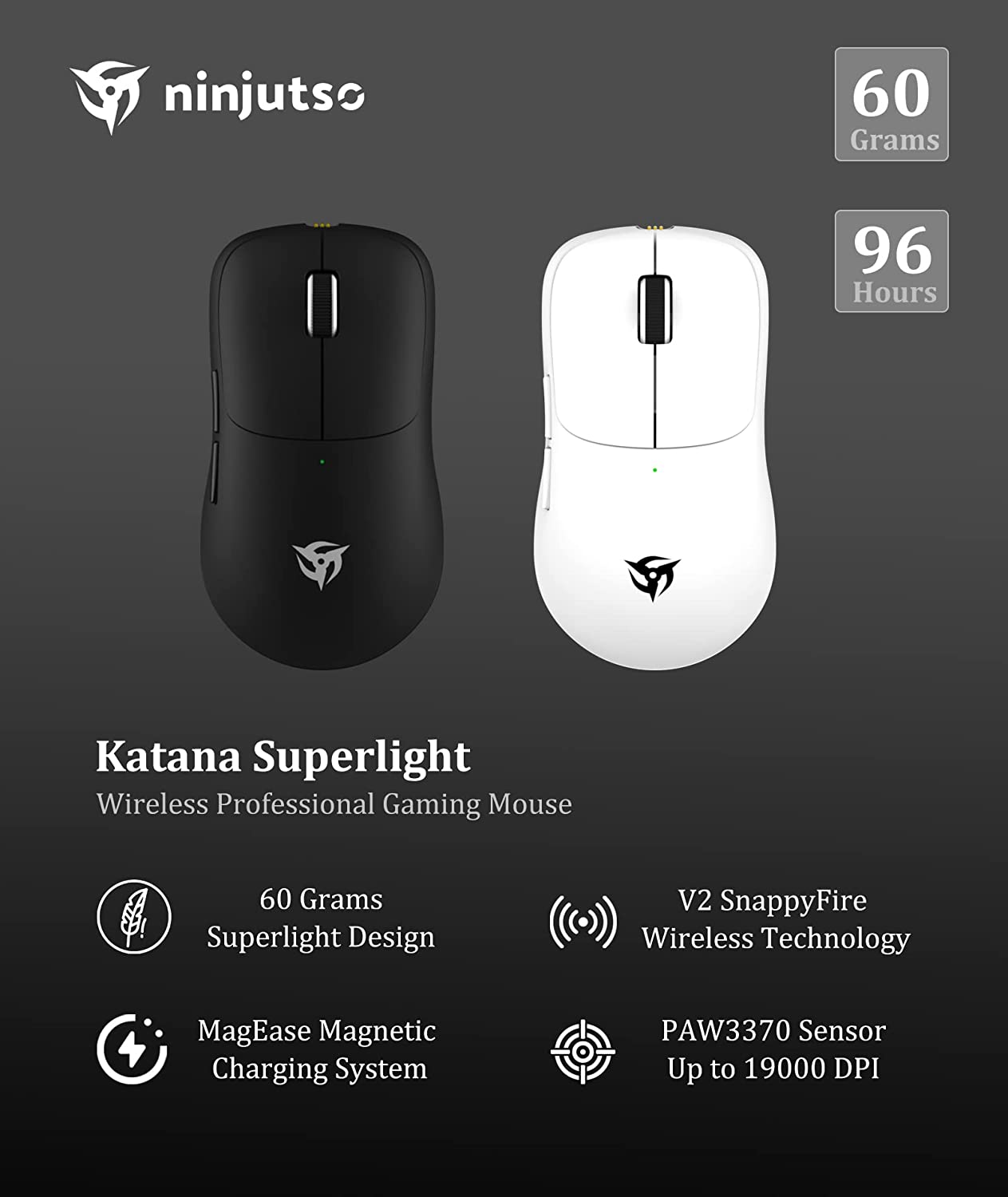 Ninjutso Katana Superlight Wireless Pro Gaming Mouse