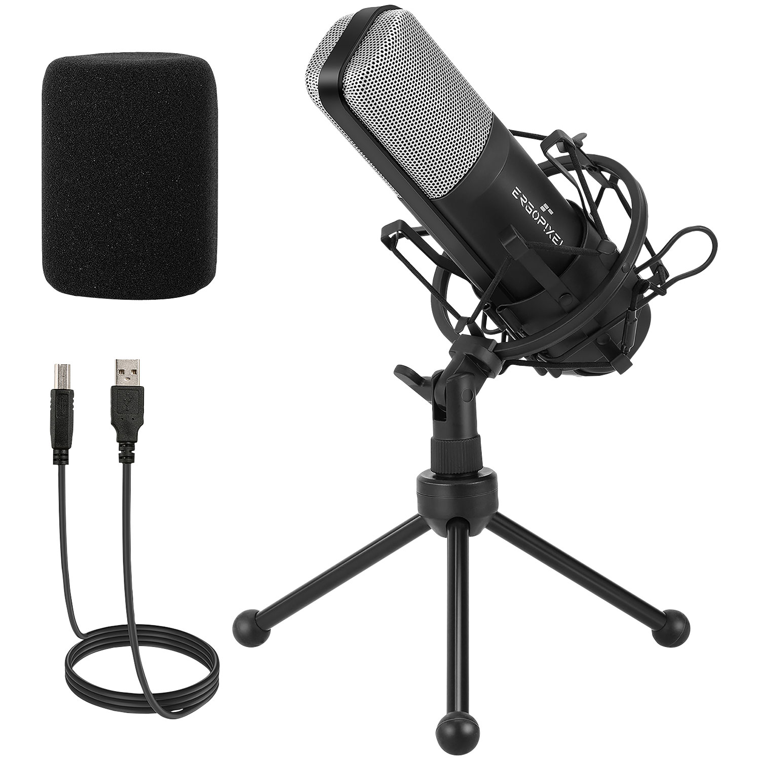 Ergopixel Studio Microphone with Tripod Black Hiraya Solutions