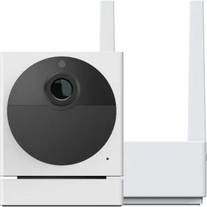 Wyze Cam Outdoor Starter Bundle(Includes Base Station and one Camera)1080p HD Indoor/Outdoor Wire-Free Smart Home Camera with NightVision,2-Way Audio,Compatible with Alexa & The Google Assistant