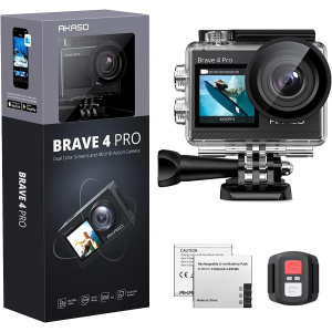 Brave 4 Pro Dual Color Screens and 4k UHD Action Camera - Open Box
